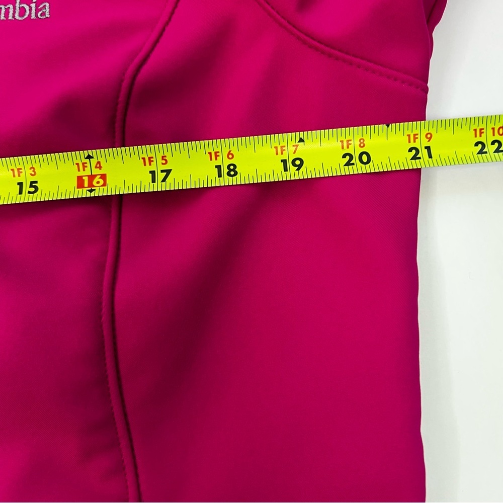 Columbia Women’s Front Zip Lined Jacket Sz Large Hot Pink Color Flaw/Pilling - Picture 8 of 14